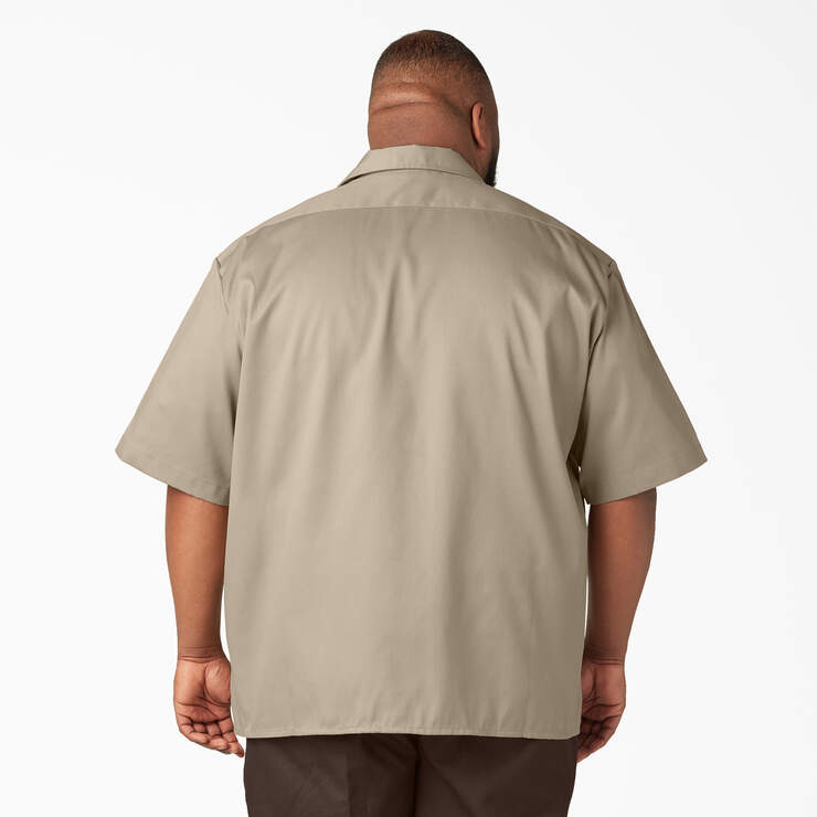 FLEX Relaxed Fit Short Sleeve Work Shirt - Desert Sand (DS) image number 6