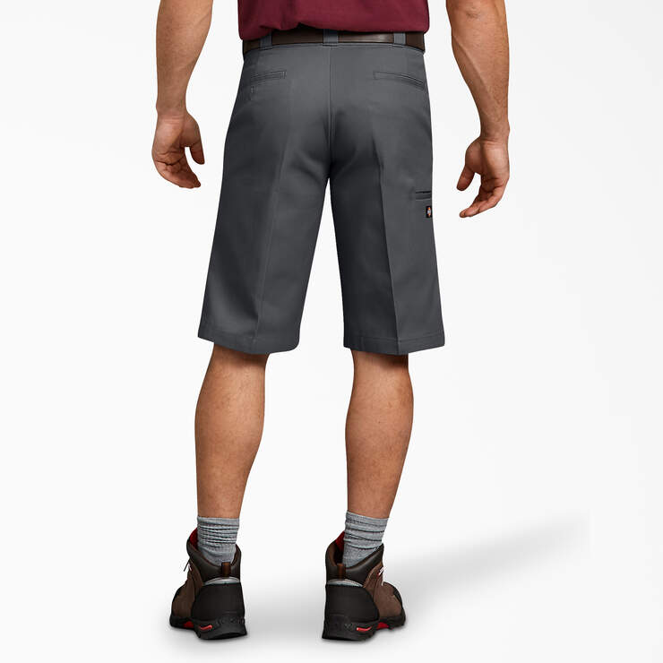 Relaxed Fit Multi-Use Pocket Work Shorts, 13" - Charcoal Gray (CH) image number 2