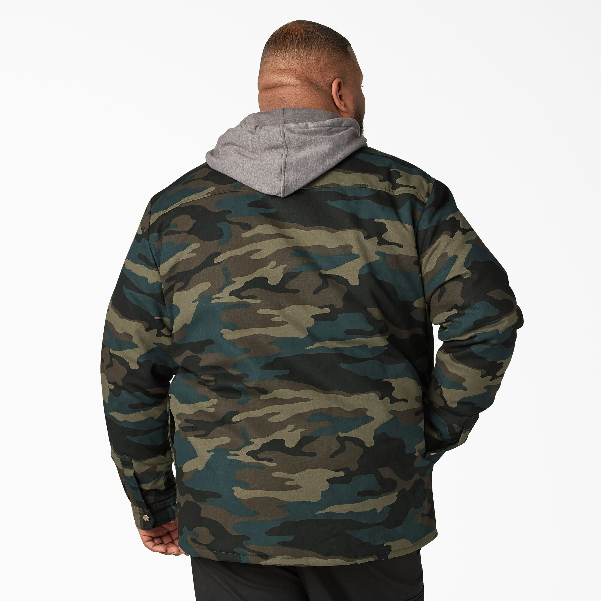 Men's Water Repellent Duck Hooded Shirt Jacket - Dickies US