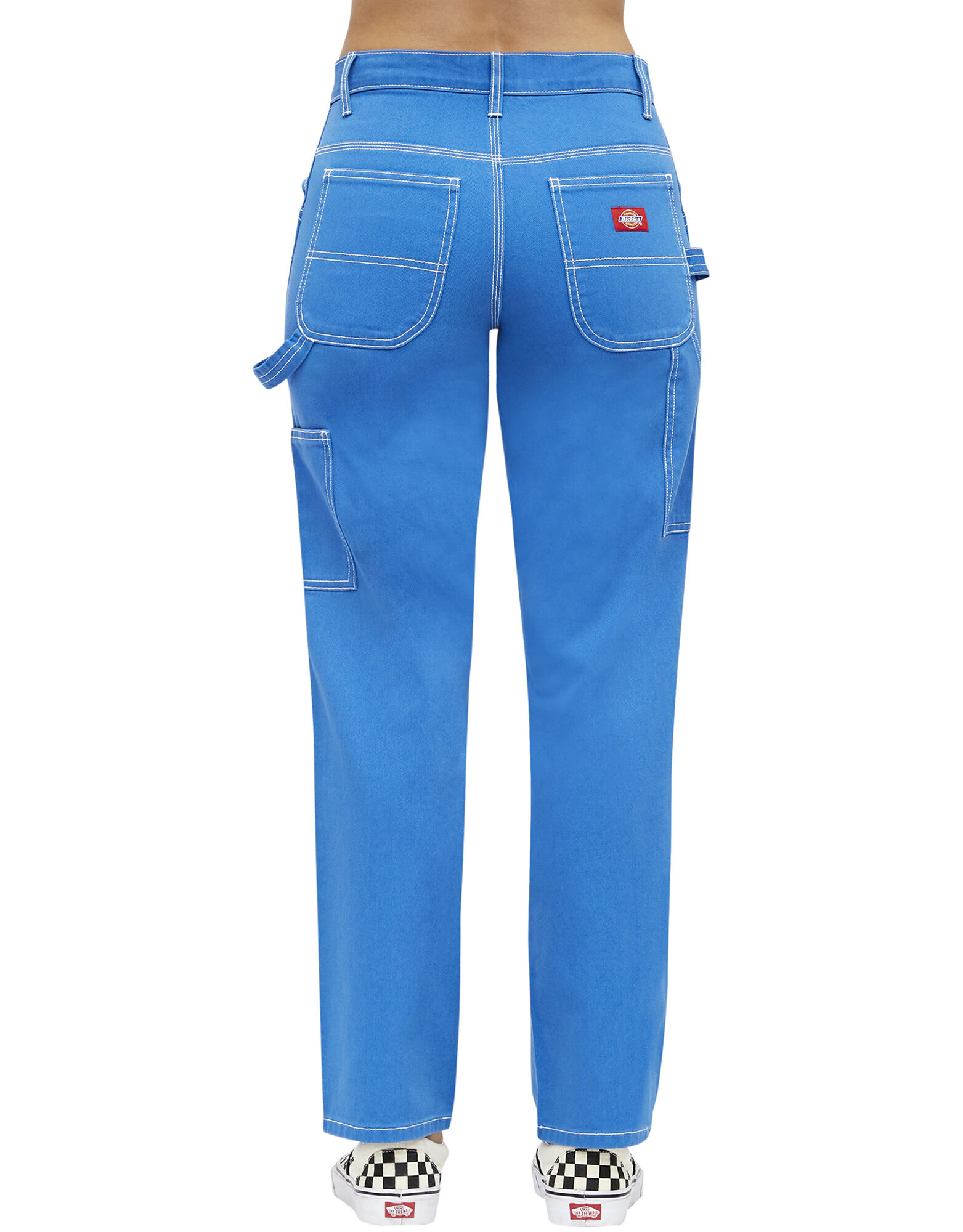 dickies Girl Juniors' Relaxed Fit High-Rise Twill Carpenter Pants 