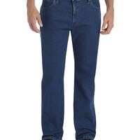 FLEX Relaxed Fit Straight Leg 5-Pocket Denim Jeans - Rinsed Indigo Blue (FRI)