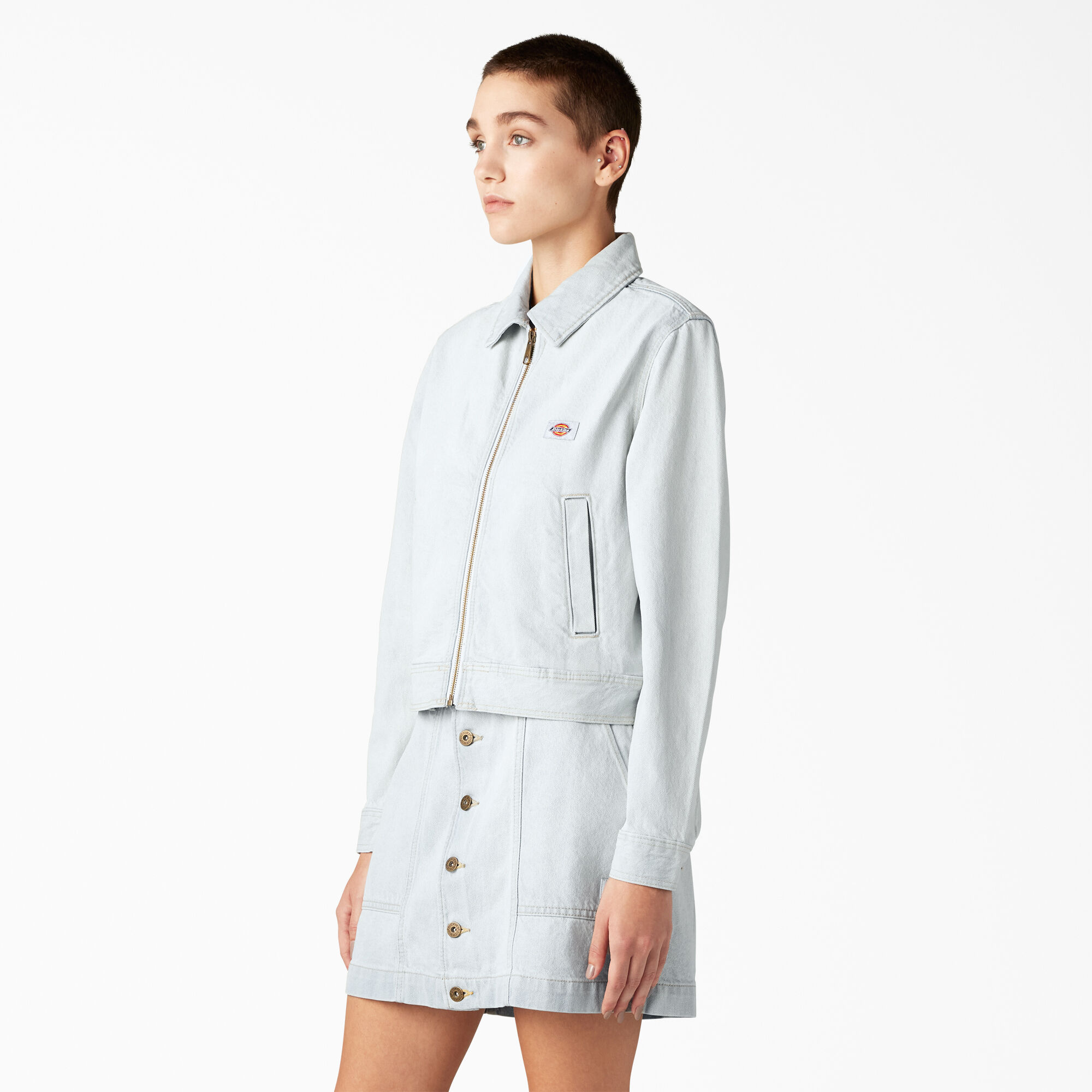 Dickies white hotsell denim jacket
