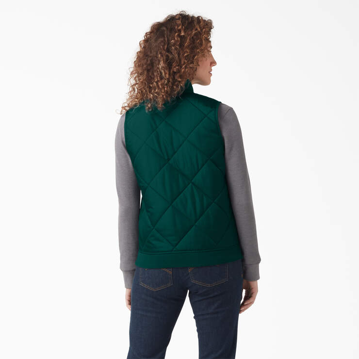 Women's Quilted Vest - Forest Green (FT) image number 2