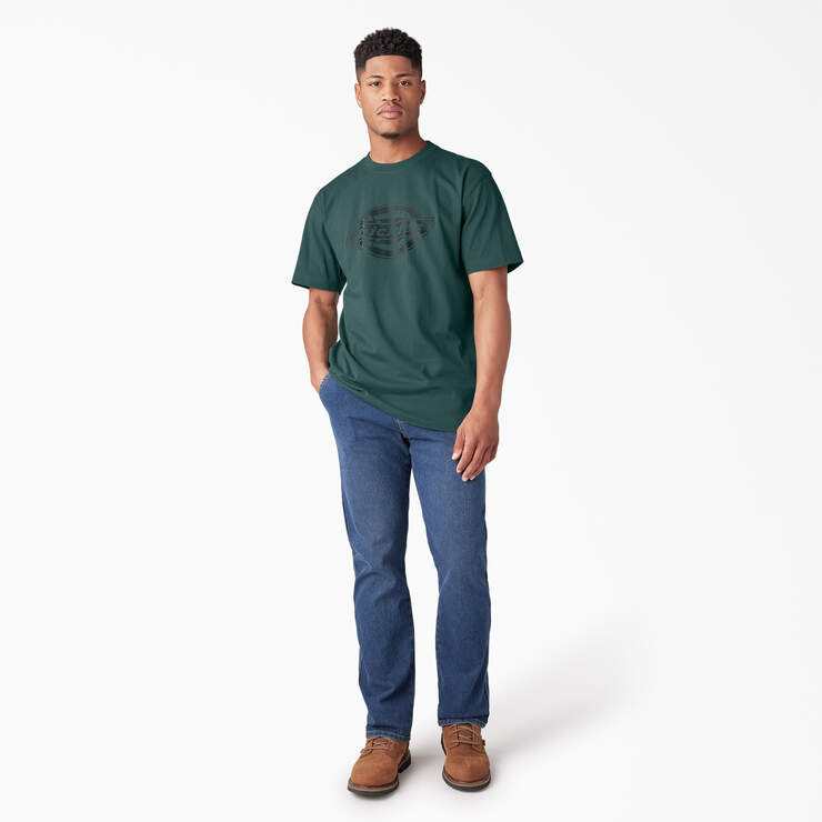 Short Sleeve Heavyweight Logo T-Shirt - Mallard Green (MG1) image number 5
