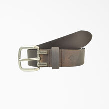 Cut Edge Logo Leather Belt - Dark Brown &#40;DB&#41;