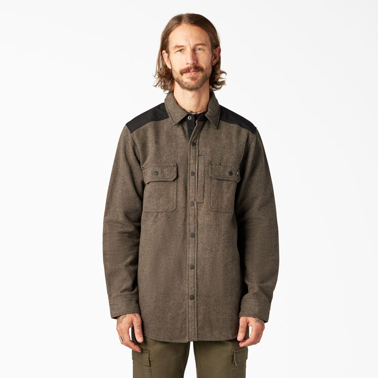 Heavyweight Brawny Flannel Shirt - Moss Green &#40;C1E&#41;