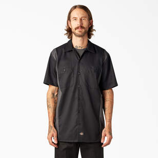 Two-Tone Short Sleeve Work Shirt