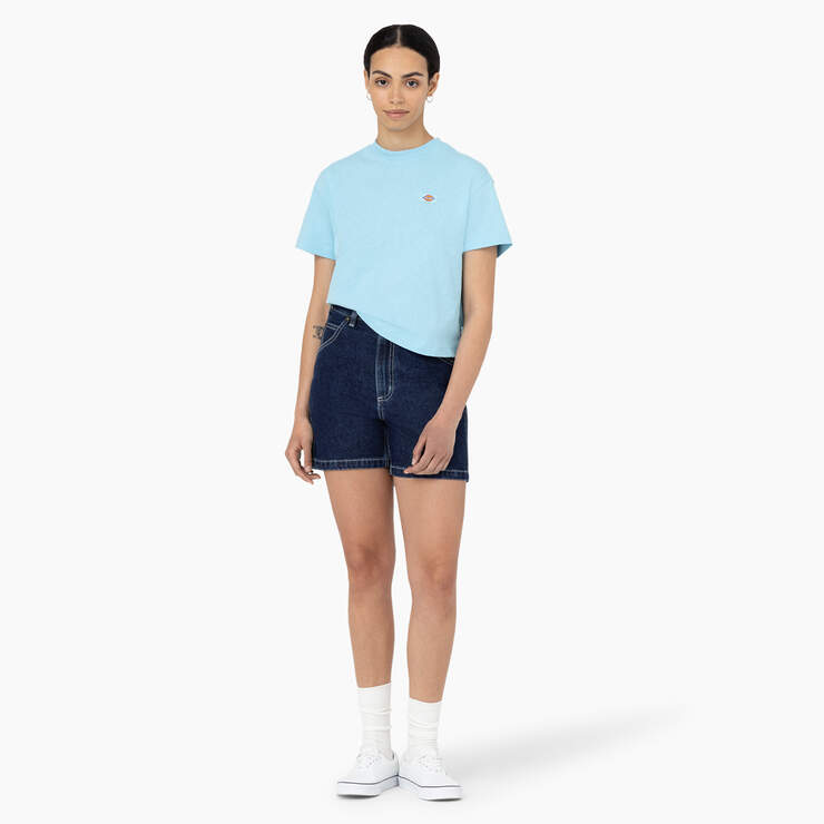 Women's Oakport Cropped T-Shirt - Sky Blue (SU9) image number 4