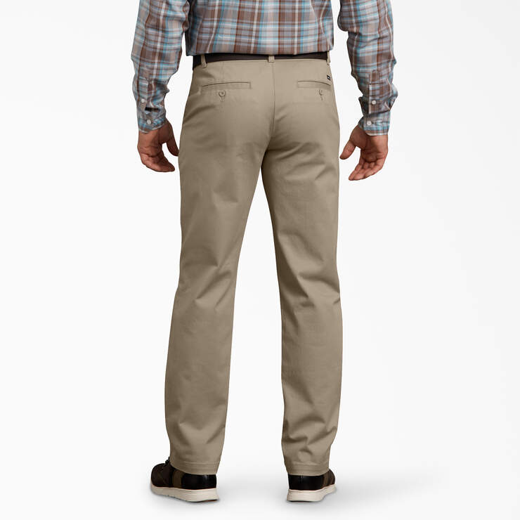 Dickies X-Series Active Waist Regular Tapered Fit Washed Chino Pants - Rinsed Desert Sand (RDS) image number 2