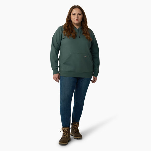 Women&#39;s Plus Heavyweight Logo Sleeve Hoodie - Lincoln Green &#40;LN&#41;