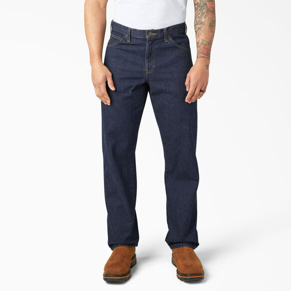 Regular Straight Fit Jeans - Rinsed Indigo Blue &#40;RNB&#41;