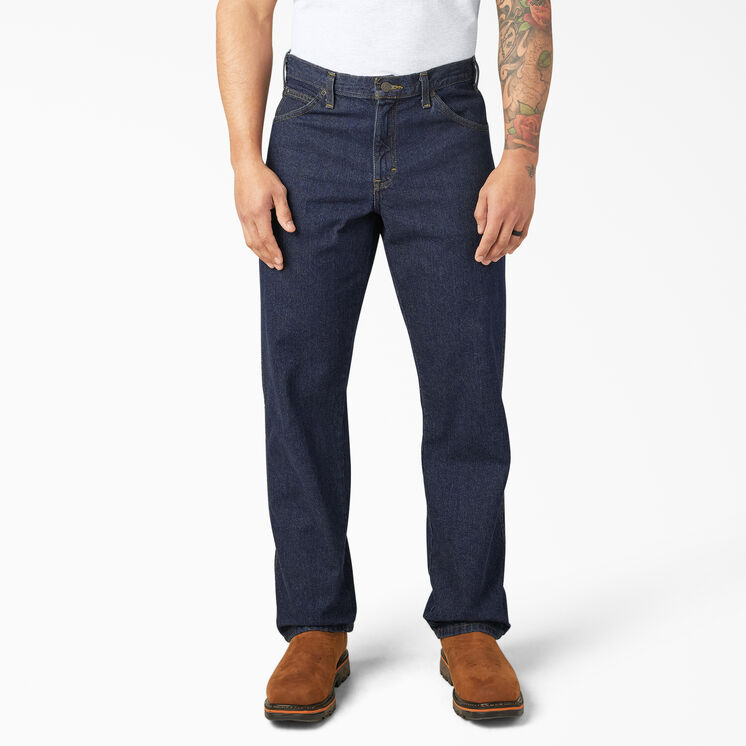 Regular Straight Fit Jeans - Rinsed Indigo Blue &#40;RNB&#41;