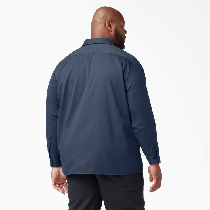 Long Sleeve Work Shirt - Navy Blue (NV) image number 6