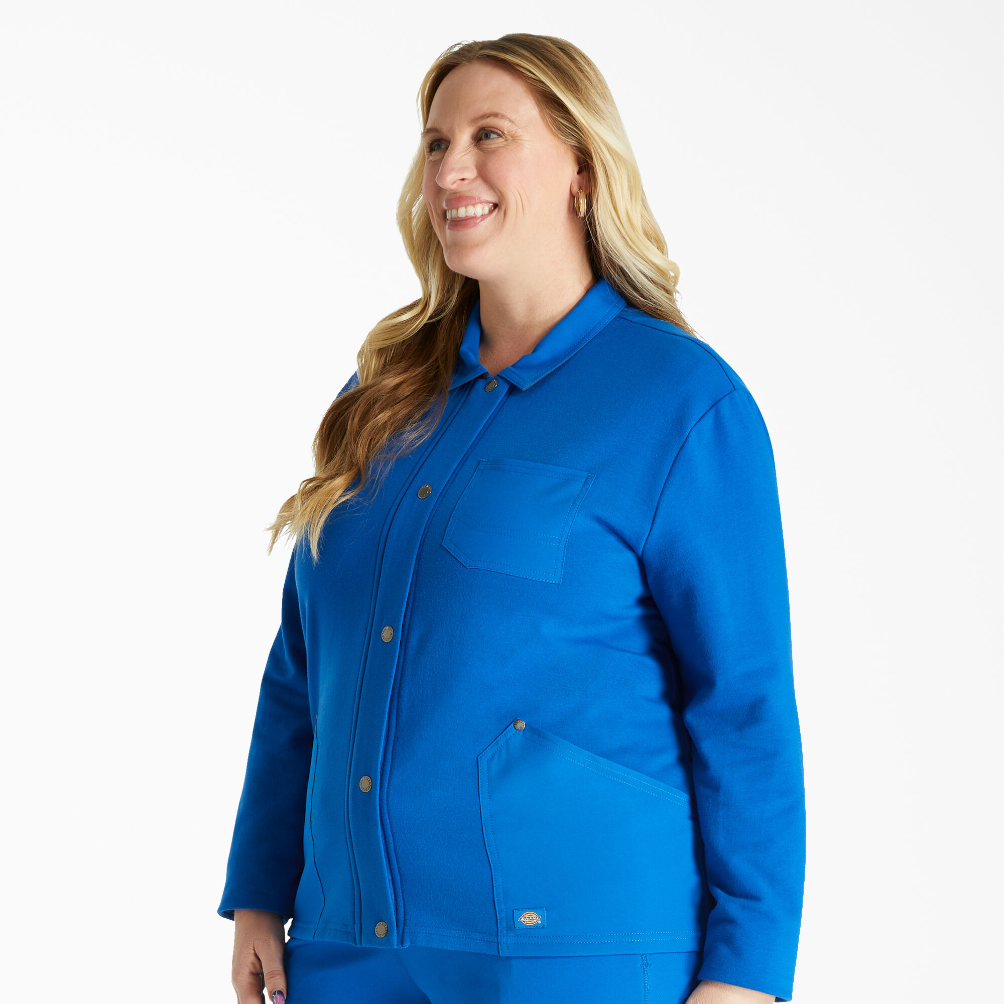 Plus size scrub jackets top