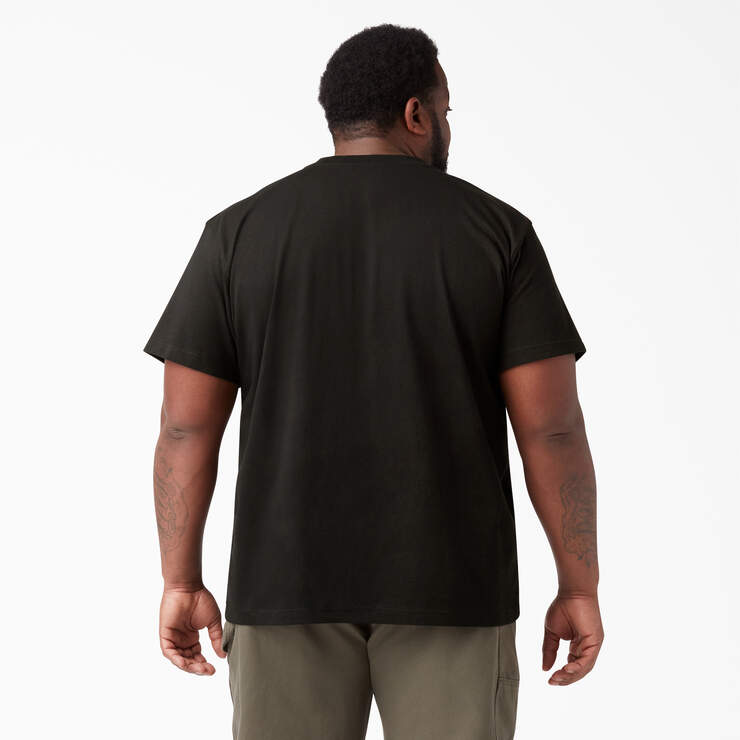 Heavyweight Short Sleeve Henley T-Shirt - Black (BK) image number 5