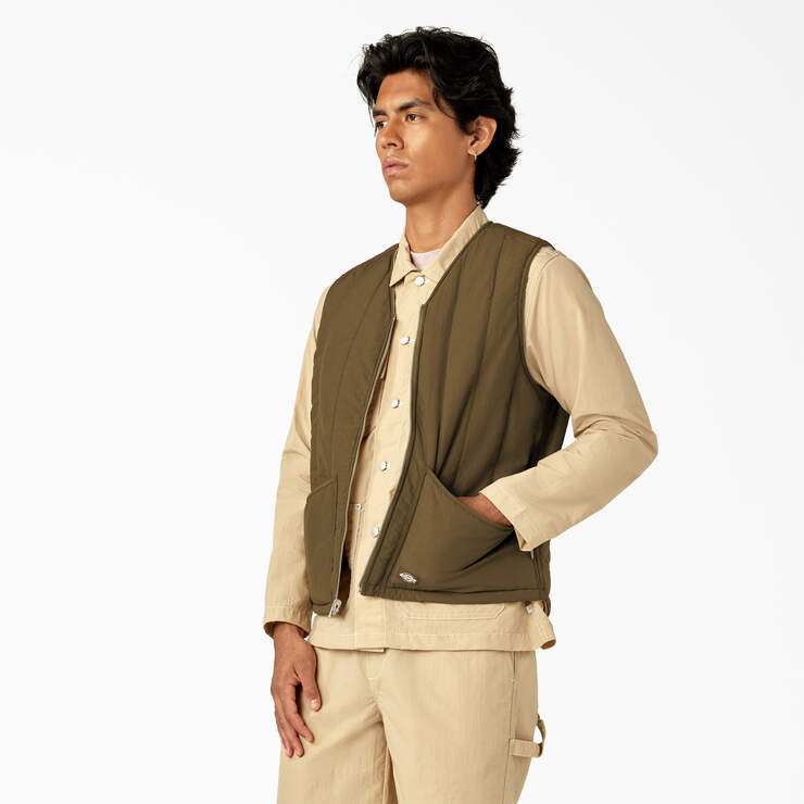 Dickies Premium Collection Reversible Vest - Military Olive/Incense (NVR) image number 5