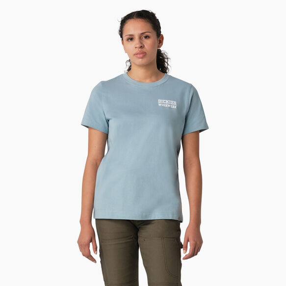 Women&#39;s Heavyweight Workwear Graphic T-Shirt - Dockside Blue &#40;DU1&#41;
