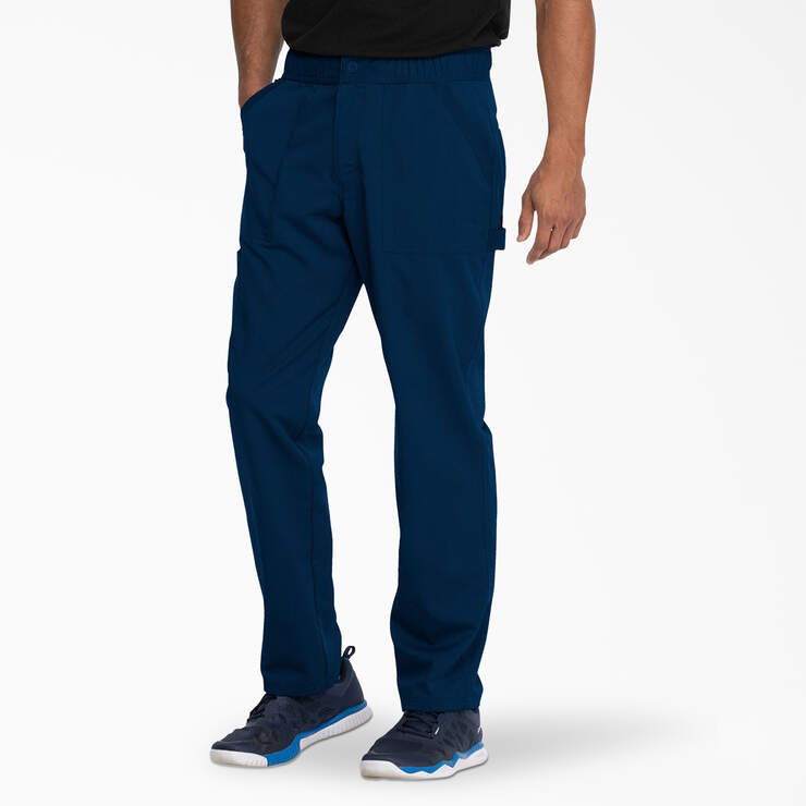 Men's Balance Zip Fly Scrub Pants - Navy Blue (NVY) image number 3