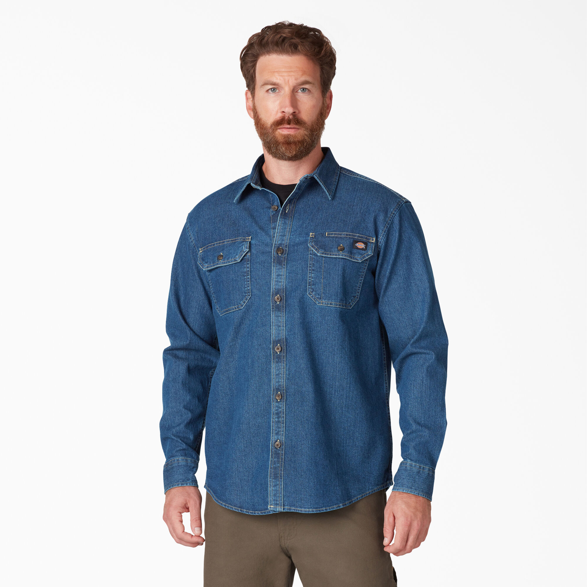 FLEX Denim Long Sleeve Shirt Dickies US