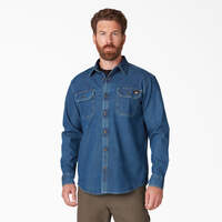 FLEX Denim Long Sleeve Shirt - Medium Denim Wash (MW2)