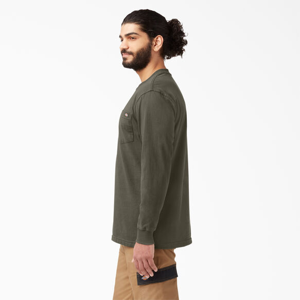 Heavyweight Long Sleeve Pocket T-Shirt - Moss Green &#40;MS&#41;