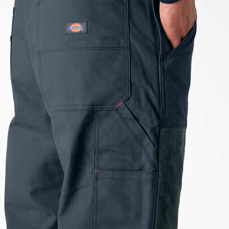 Waxed Canvas Double Front Bib Overalls - Airforce Blue (AF) image number 8
