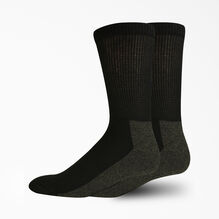Non-Binding Crew Socks, Size 6-12, 2-Pack - Black &#40;BK&#41;