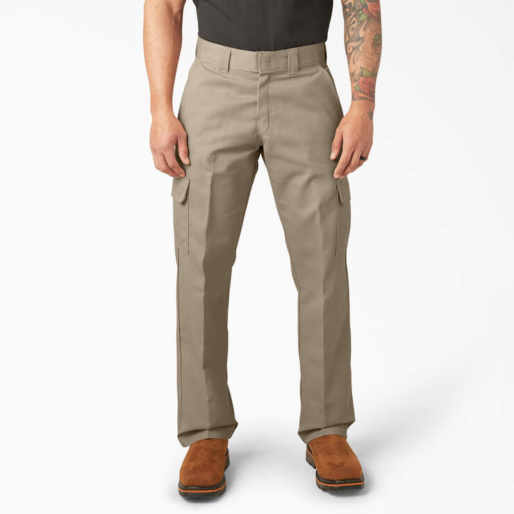 Relaxed Fit Cargo Work Pants - Desert Sand (DS) image number 1