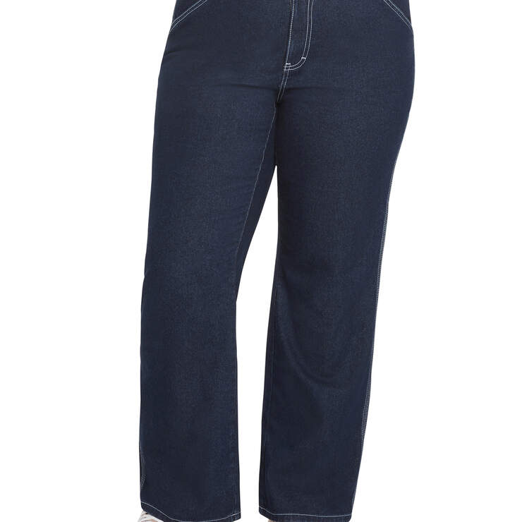 Dickies Girl Juniors' Plus Carpenter Jeans - Dark Denim Wash (DDW) image number 1
