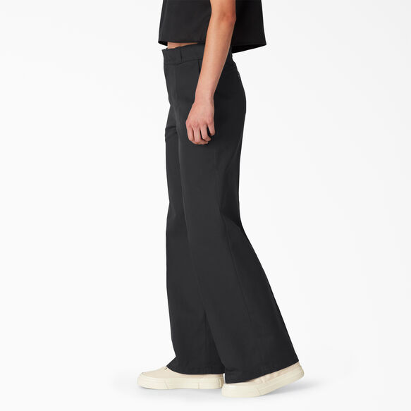 Women&#39;s Regular Fit Wide Leg Work Pants - Stonewashed Black &#40;SBK&#41;