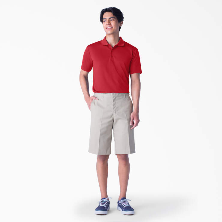 Adult Size Performance Short Sleeve Polo - Apple Red (LR) image number 3
