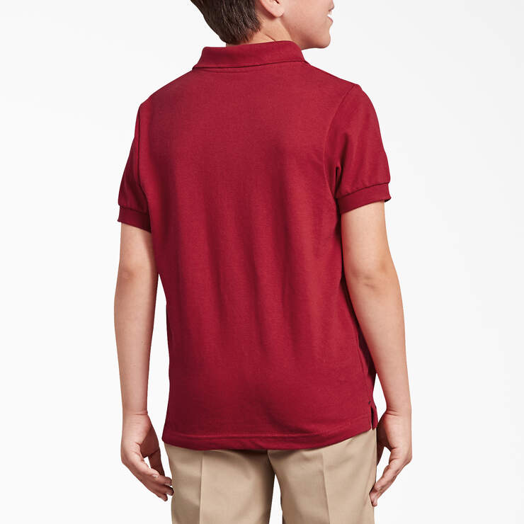 Kids' Piqué Short Sleeve Polo, 4-20 - English Red (ER) image number 2