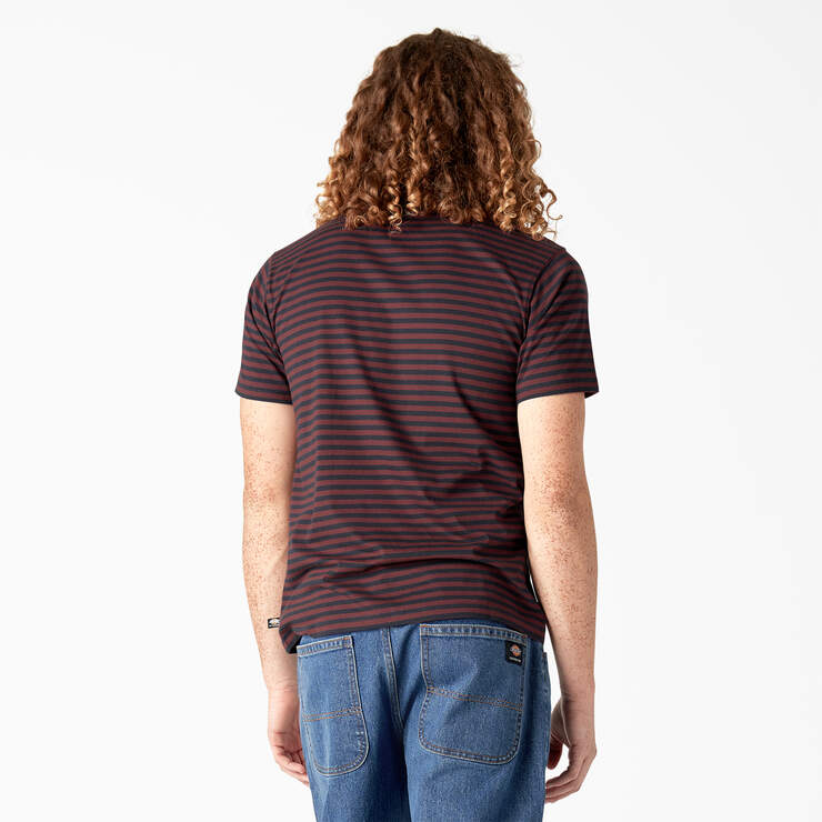 Dickies Skateboarding Striped T-Shirt - Fired Brick Stripe (SFB) image number 2