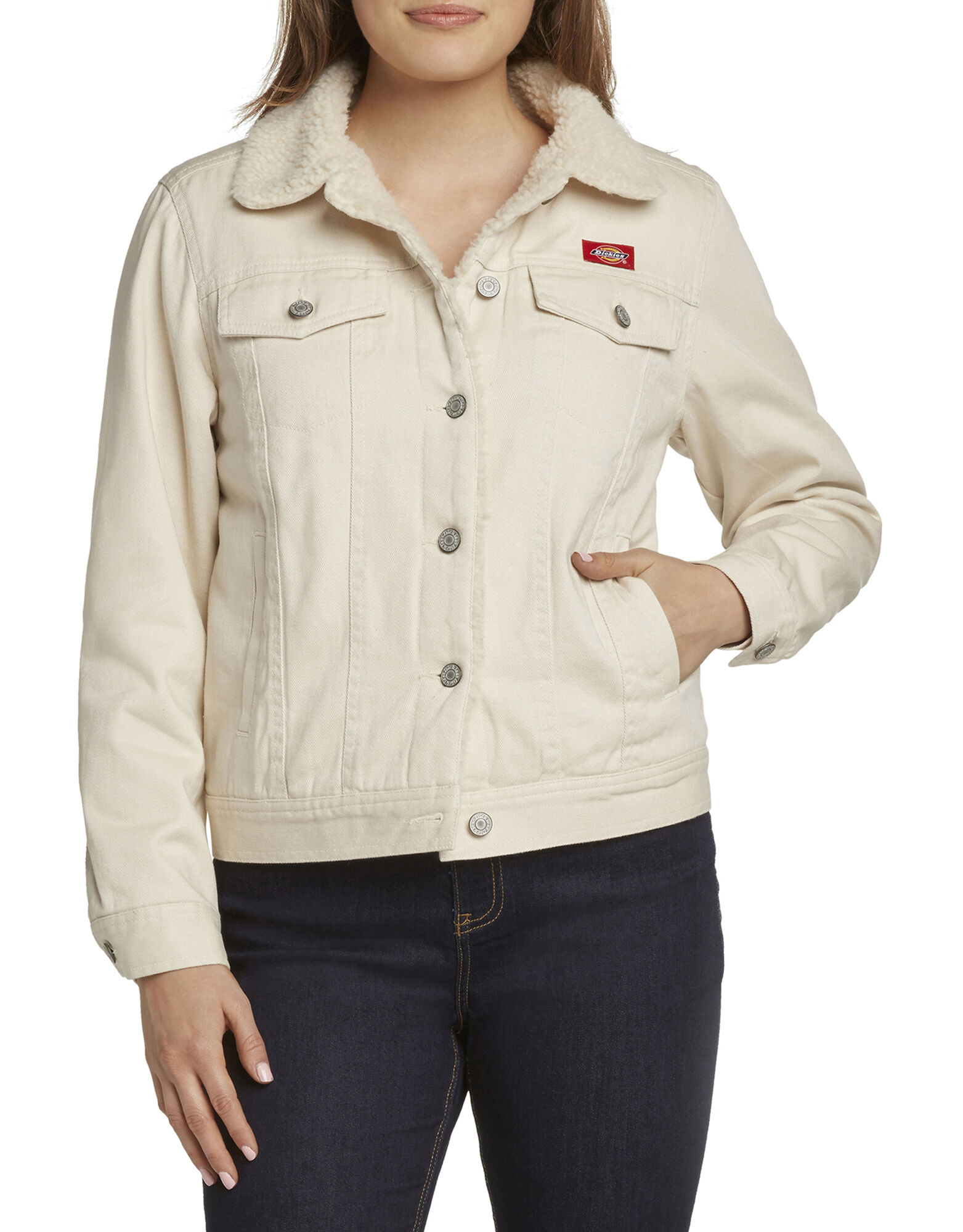 ladies sherpa lined denim jacket