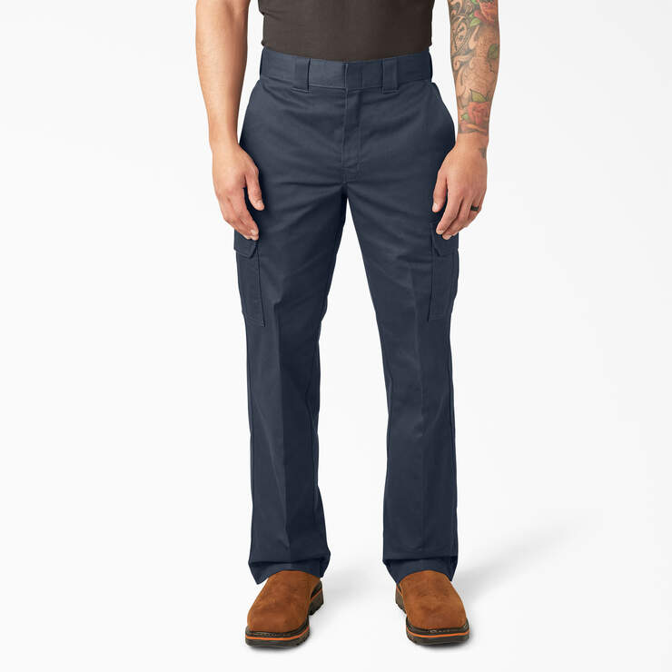 Relaxed Fit Cargo Work Pants - Dark Navy (DN) image number 1