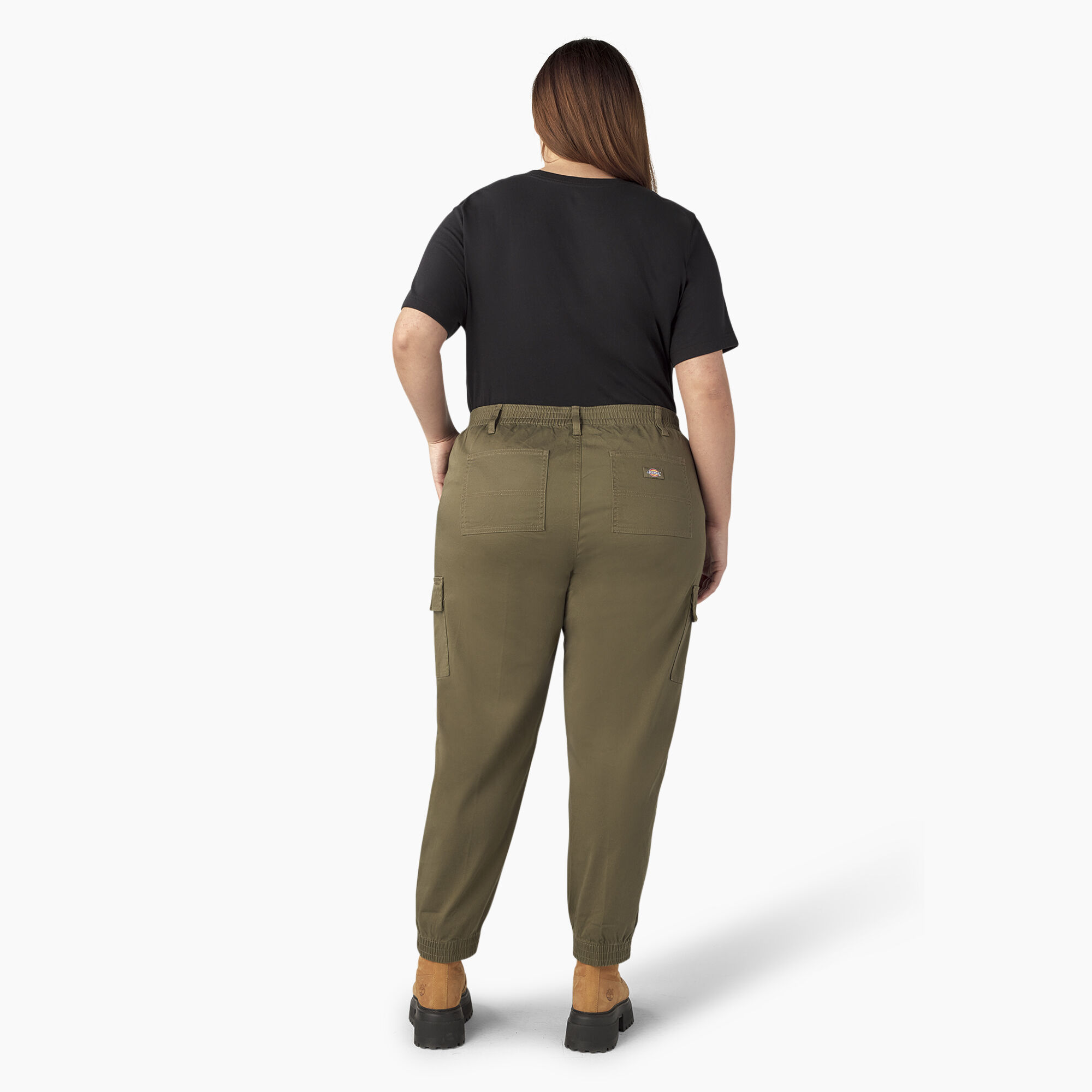 Plus size olive green cargo pants online