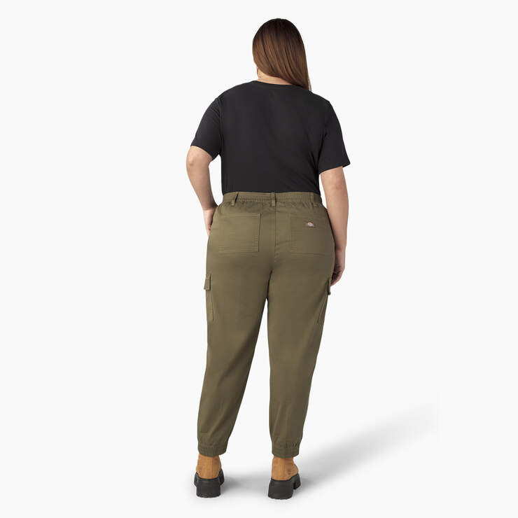 Women's Plus High Rise Fit Cargo Pants - Military Green (ML) image number 6