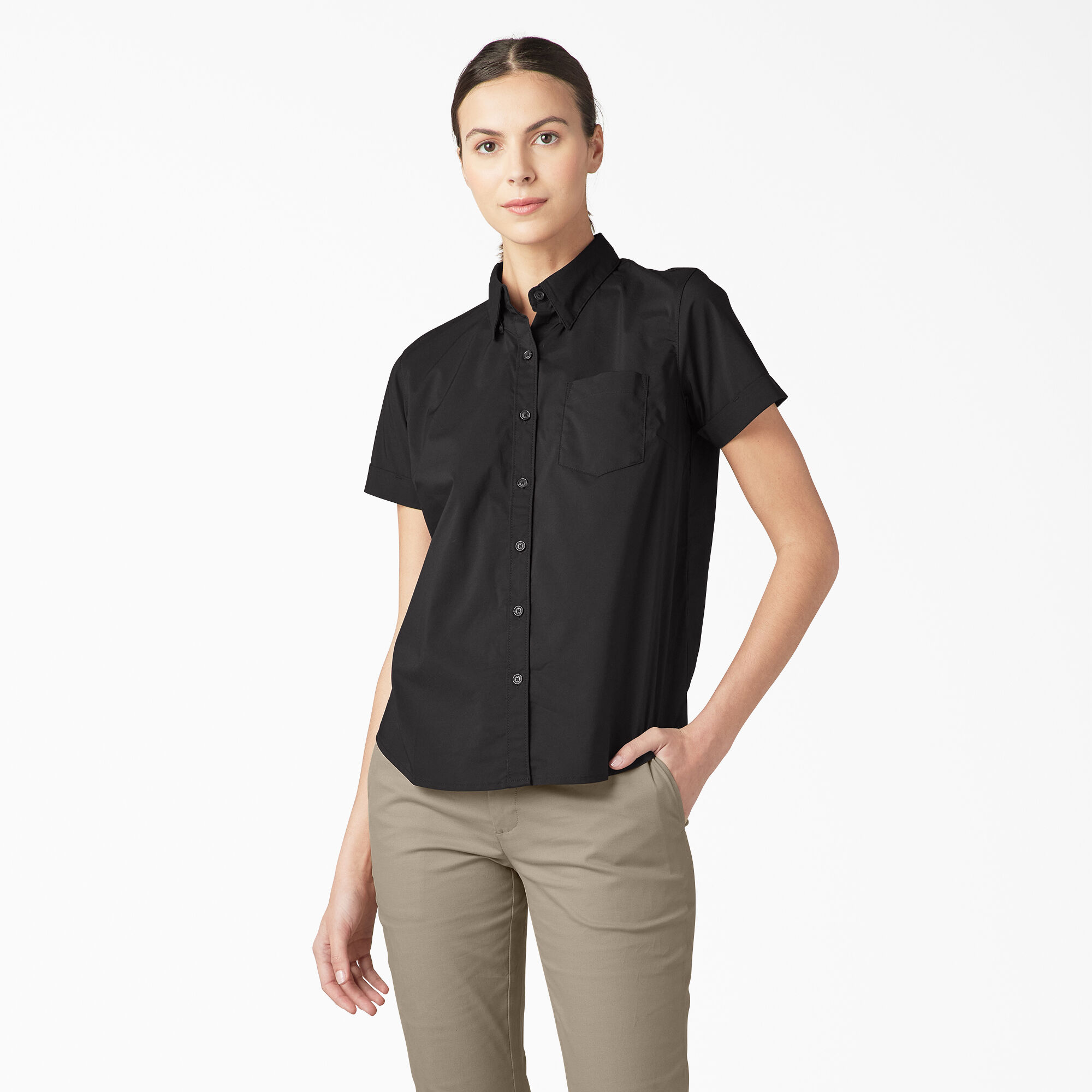 black button up dress shirt womens