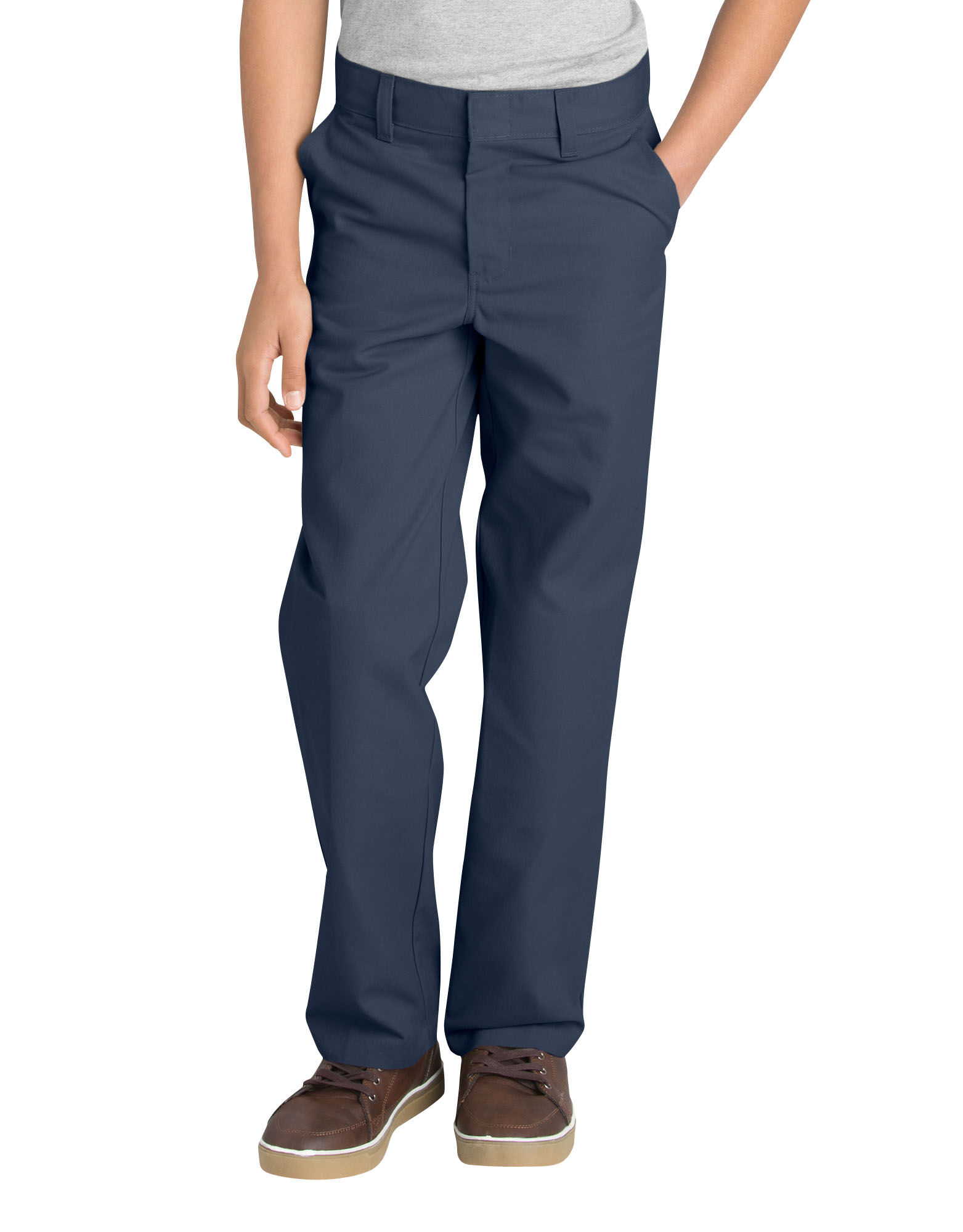 Dickies Boys Pants Flat Front FlexWaist Size 8-18 KP321 Flex Waist Adjustable 