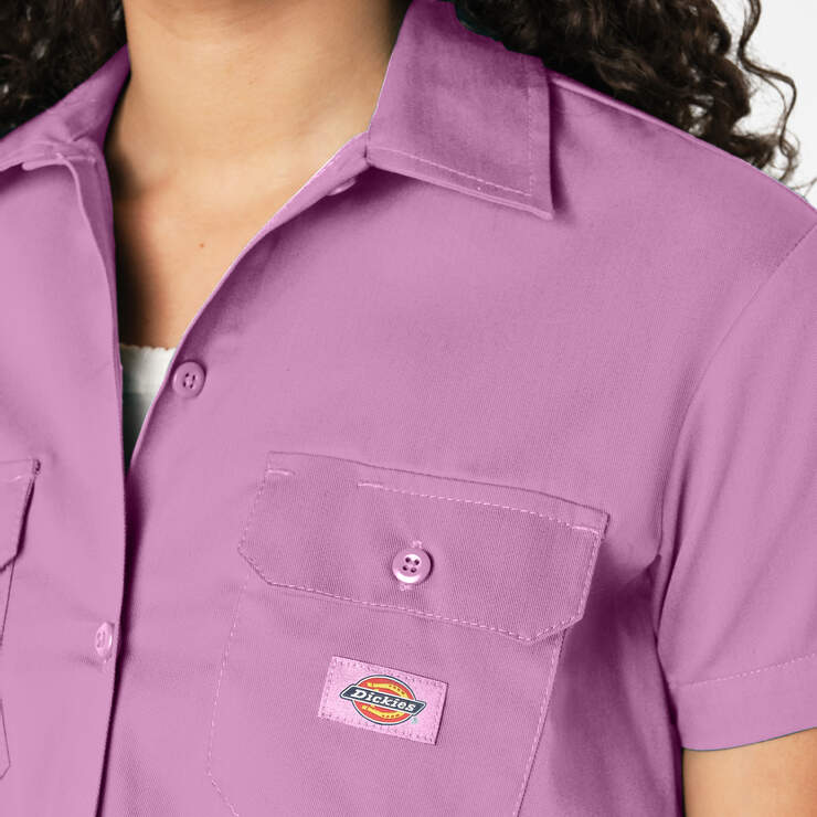 Women's Cropped Work Shirt - Wild Rose (WR2) image number 6