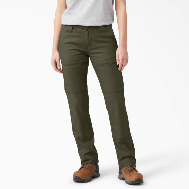 Women's FLEX DuraTech Straight Fit Pants - Moss Green (MS) image number 1