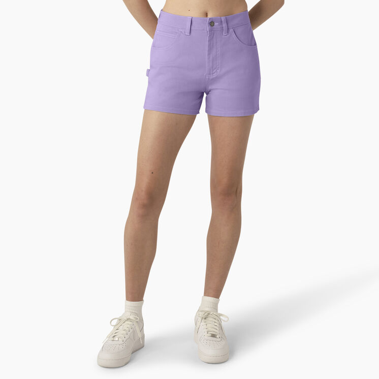Women&#39;s High Waisted Carpenter Shorts, 3&quot; - Purple Rose &#40;UR2&#41;