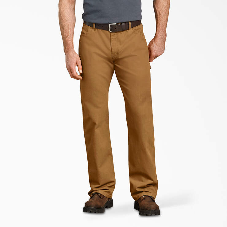 Relaxed Fit Duck Carpenter Pants - Rinsed Brown Duck (RBD) image number 1