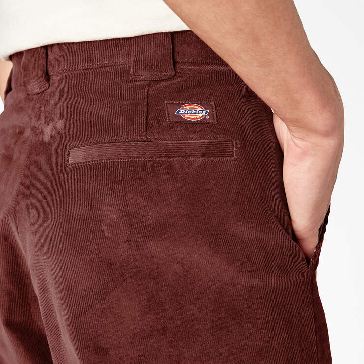 Regular Fit Corduroy Pants - Fired Brick (IK9) image number 7