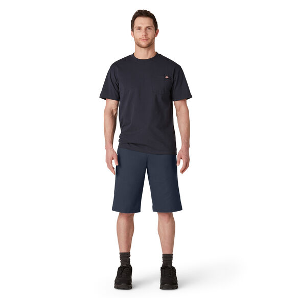 Cooling Active Waist Flat Front Shorts, 13&quot; - Dark Navy &#40;DN&#41;