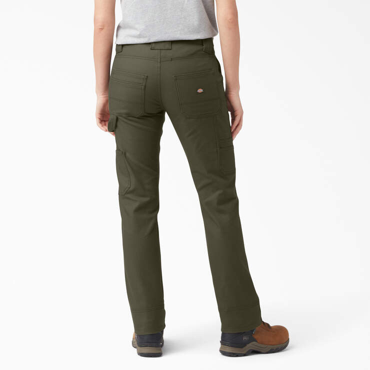 Women's FLEX DuraTech Straight Fit Pants - Moss Green (MS) image number 2