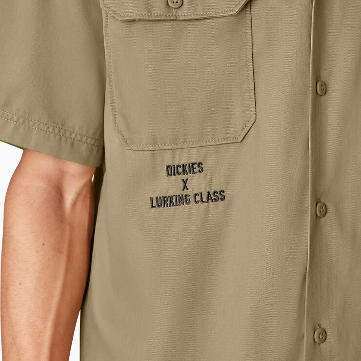 Dickies x Lurking Class Good Times Work Shirt - Khaki (KH) image number 7