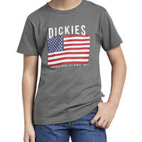 Kids' Dickies American Flag Graphic T-Shirt - Stone Gray (SNG)