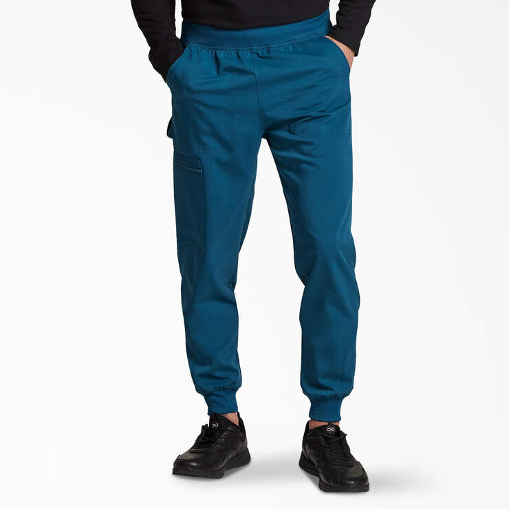 Men's Balance Mid Rise Jogger Scrub Pants - Caribbean Blue (CRB) image number 1