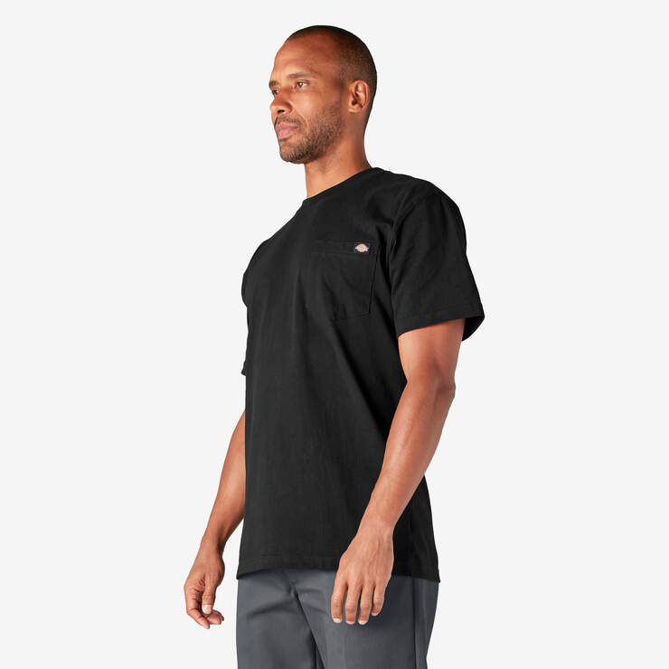 Heavyweight Short Sleeve Pocket T-Shirt - Black (BK) image number 3